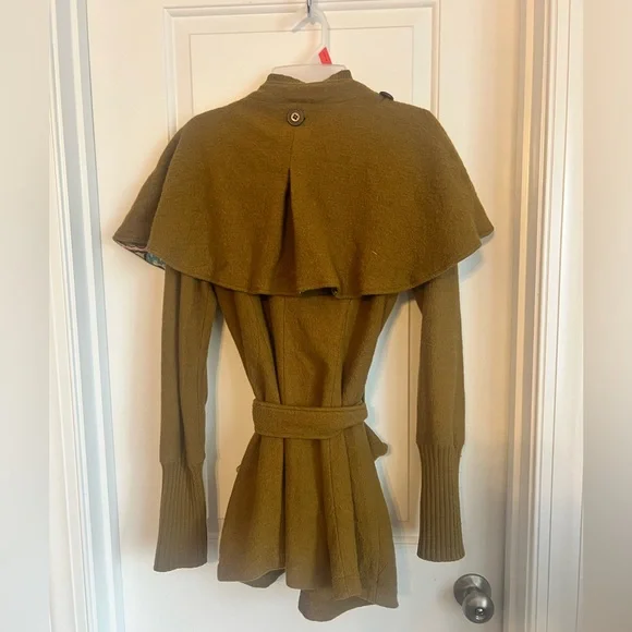 Anthropologie Sparrow Wool Cape Cardigan Coat | M - Picture 11 of 13